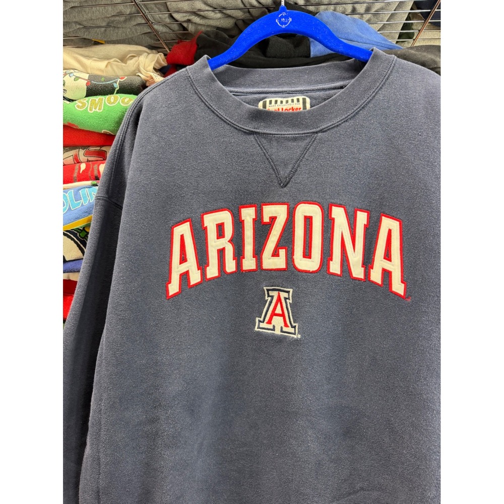 Foot Locker Arizona Wildcats Sweatshirt Mens XL Navy Blue Embroidered Vintage